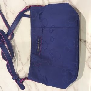 Vera Bradley Disney Preppy Poly purple/blue shoulder bag